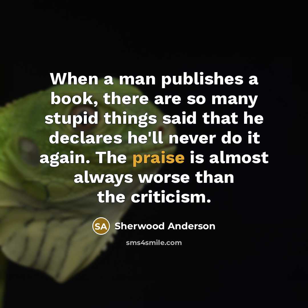 “When a man publishes a book, there are so many…” quote by Sherwood Anderson