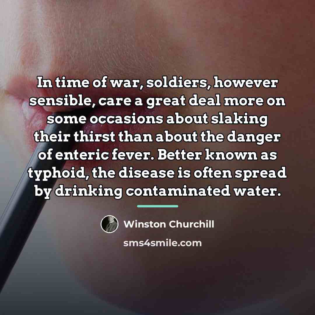 “In time of war, soldiers, however sensible, care a great…” quote by Winston Churchill