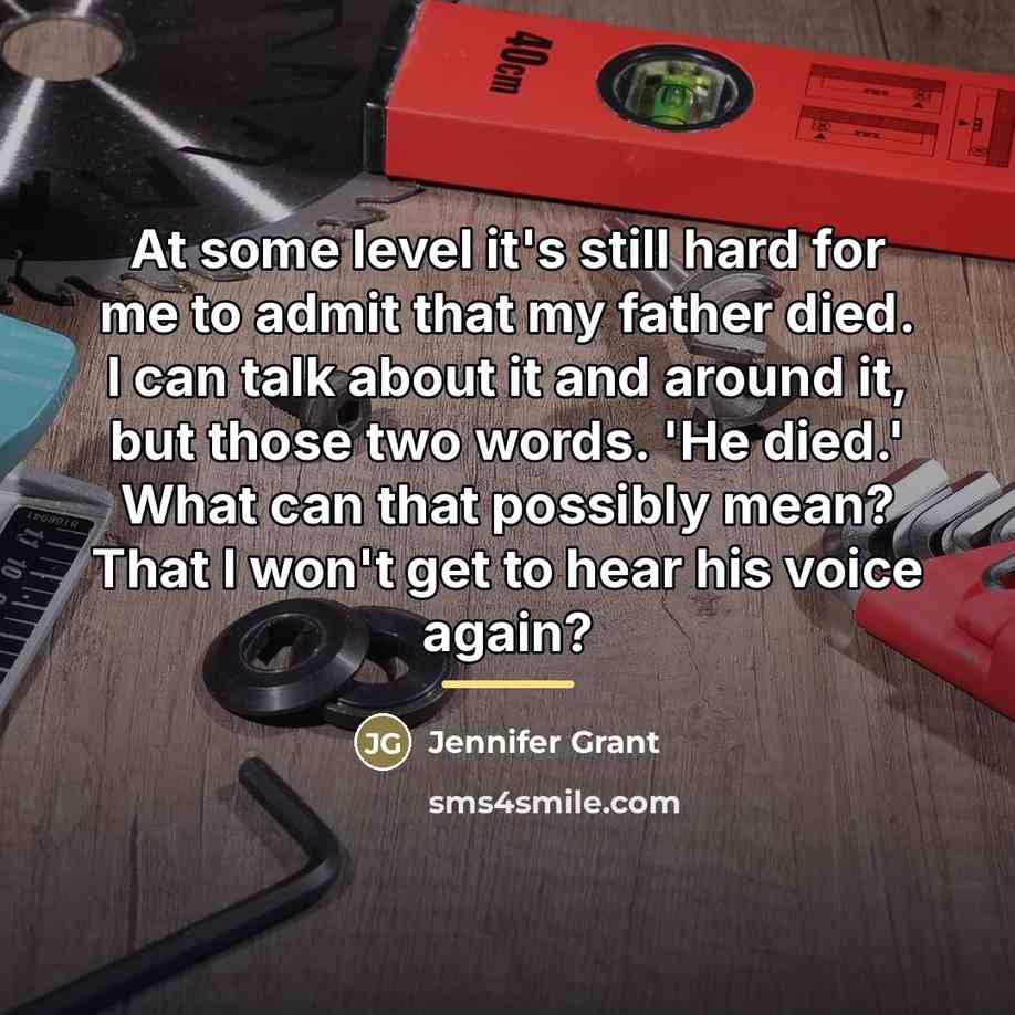“At some level it's still hard for me to admit…” quote by Jennifer Grant