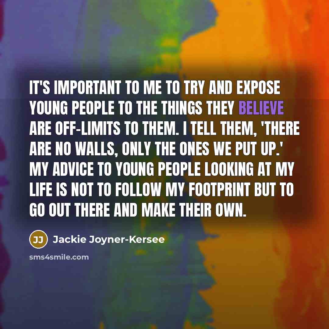 “It's important to me to try and expose young people…” quote by Jackie Joyner-Kersee