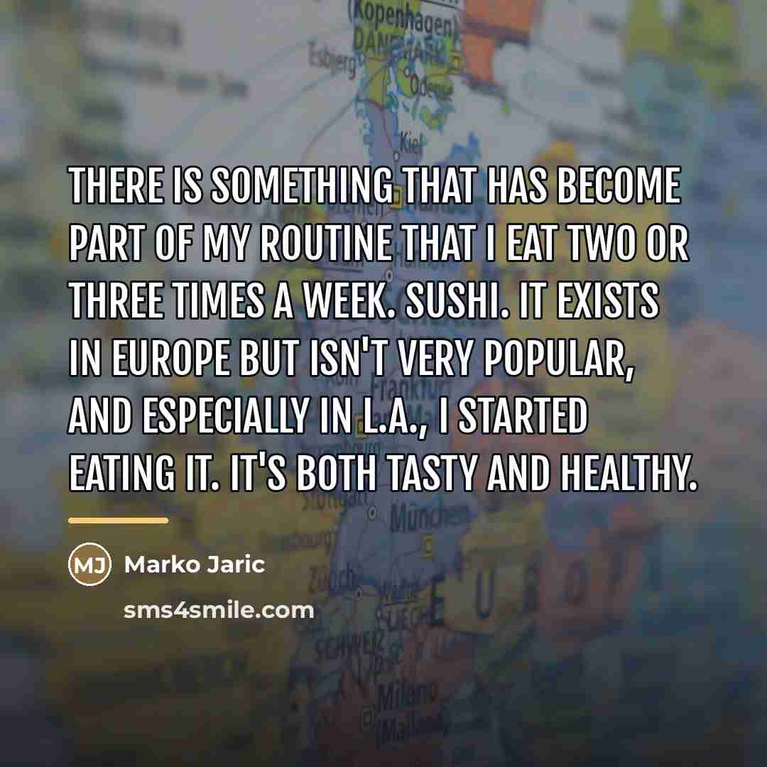 “There is something that has become part of my routine…” quote by Marko Jaric