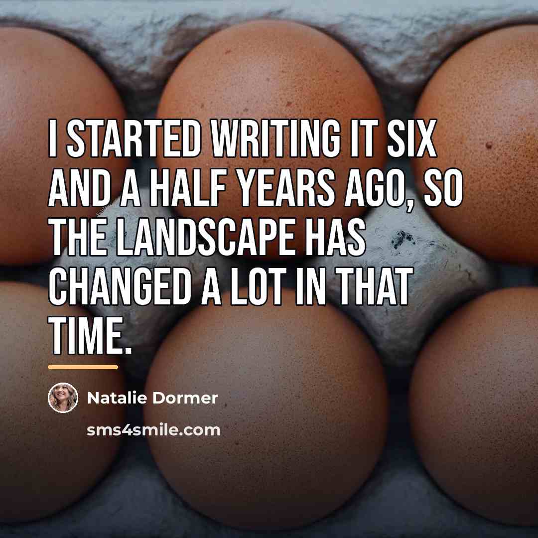 “I started writing it six and a half years ago,…” quote by Natalie Dormer