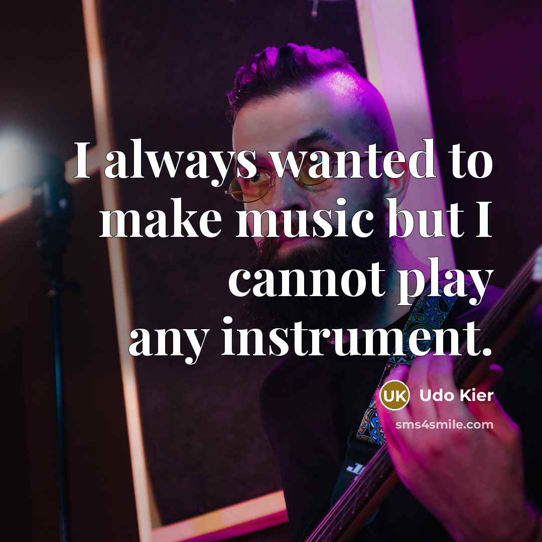 “I always wanted to make music but I cannot play…” quote by Udo Kier