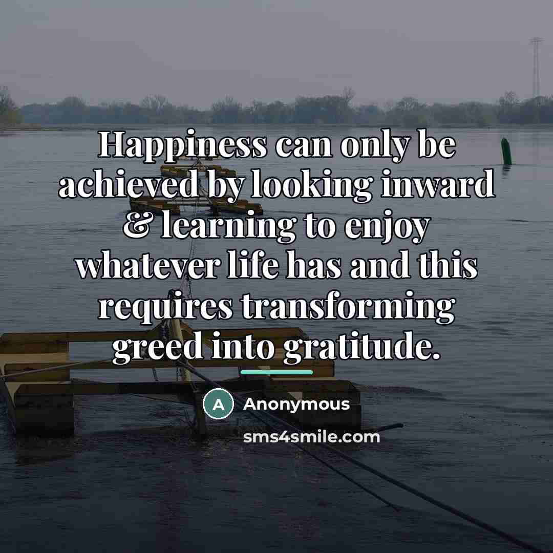 “Happiness can only be achieved by looking inward & learning…” quote by Anonymous