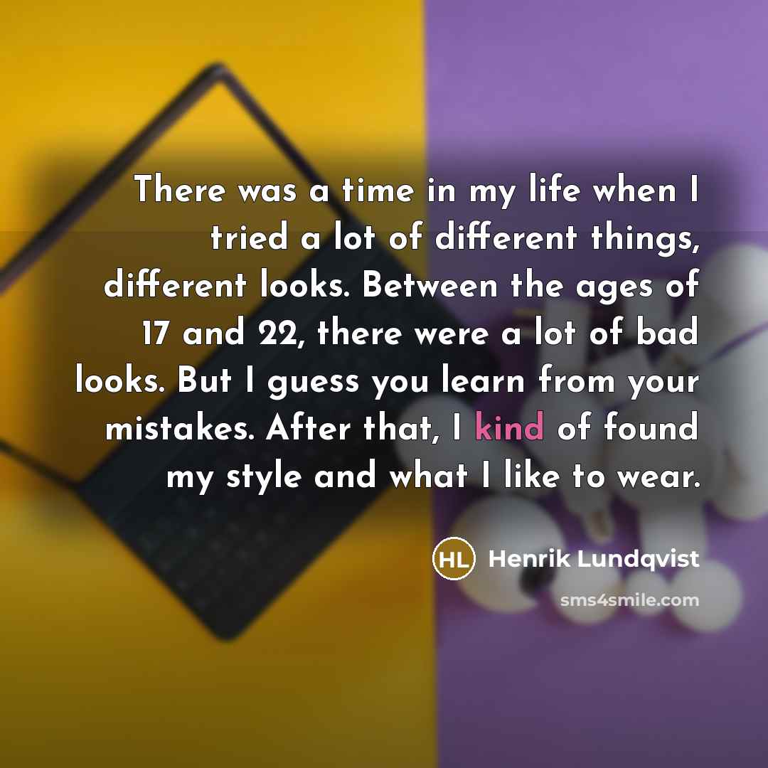“There was a time in my life when I tried…” quote by Henrik Lundqvist