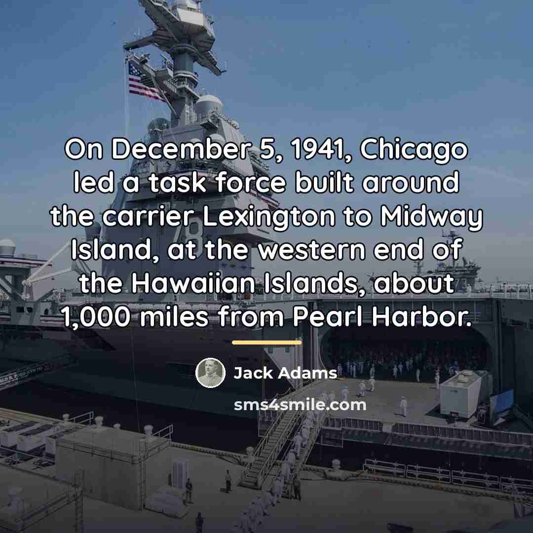 “On December 5, 1941, Chicago led a task force built…” quote by Jack Adams