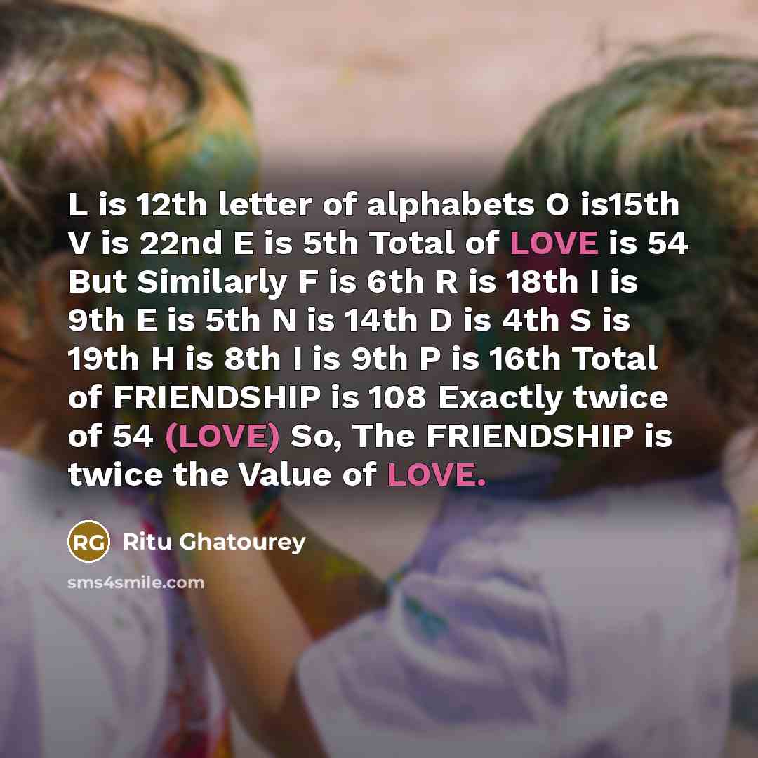 “L is 12th letter of alphabets O is15th V is…” quote by Ritu Ghatourey