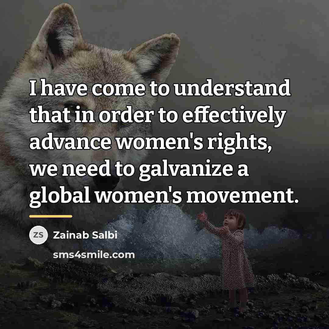 “I have come to understand that in order to effectively…” quote by Zainab Salbi