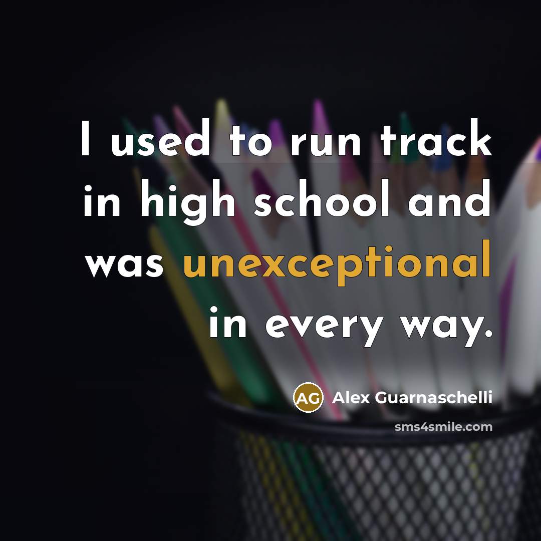 “I used to run track in high school and was…” quote by Alex Guarnaschelli