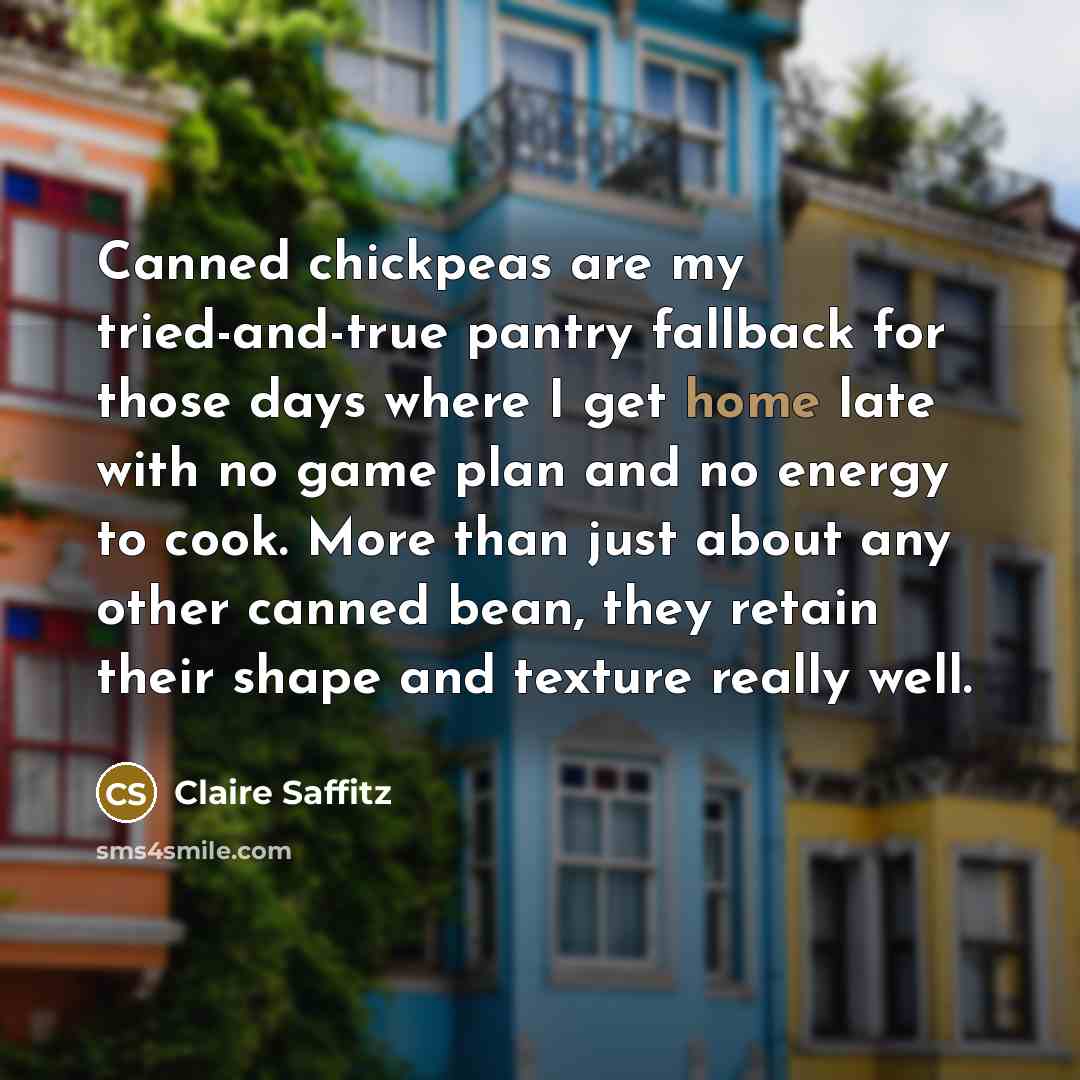 “Canned chickpeas are my tried-and-true pantry fallback for those days…” quote by Claire Saffitz