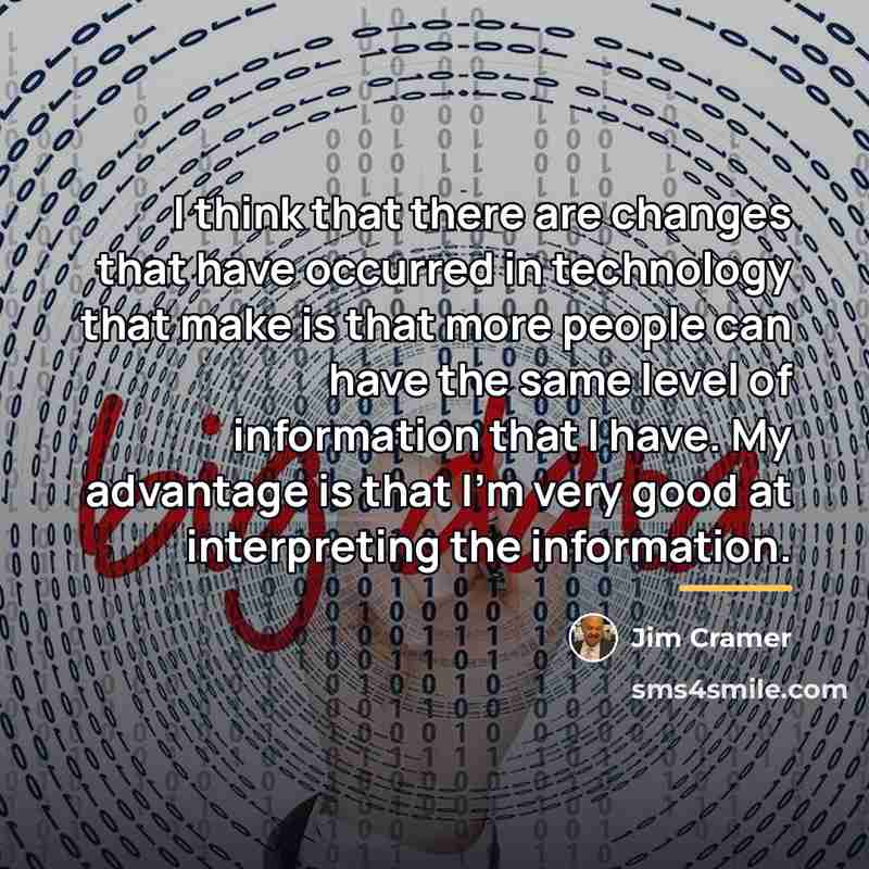 “I think that there are changes that have occurred in…” quote by Jim Cramer