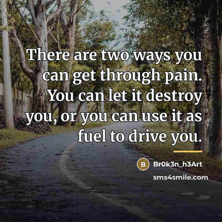 “There are two ways you can get through pain. You…” quote by Br0k3n_h3Art