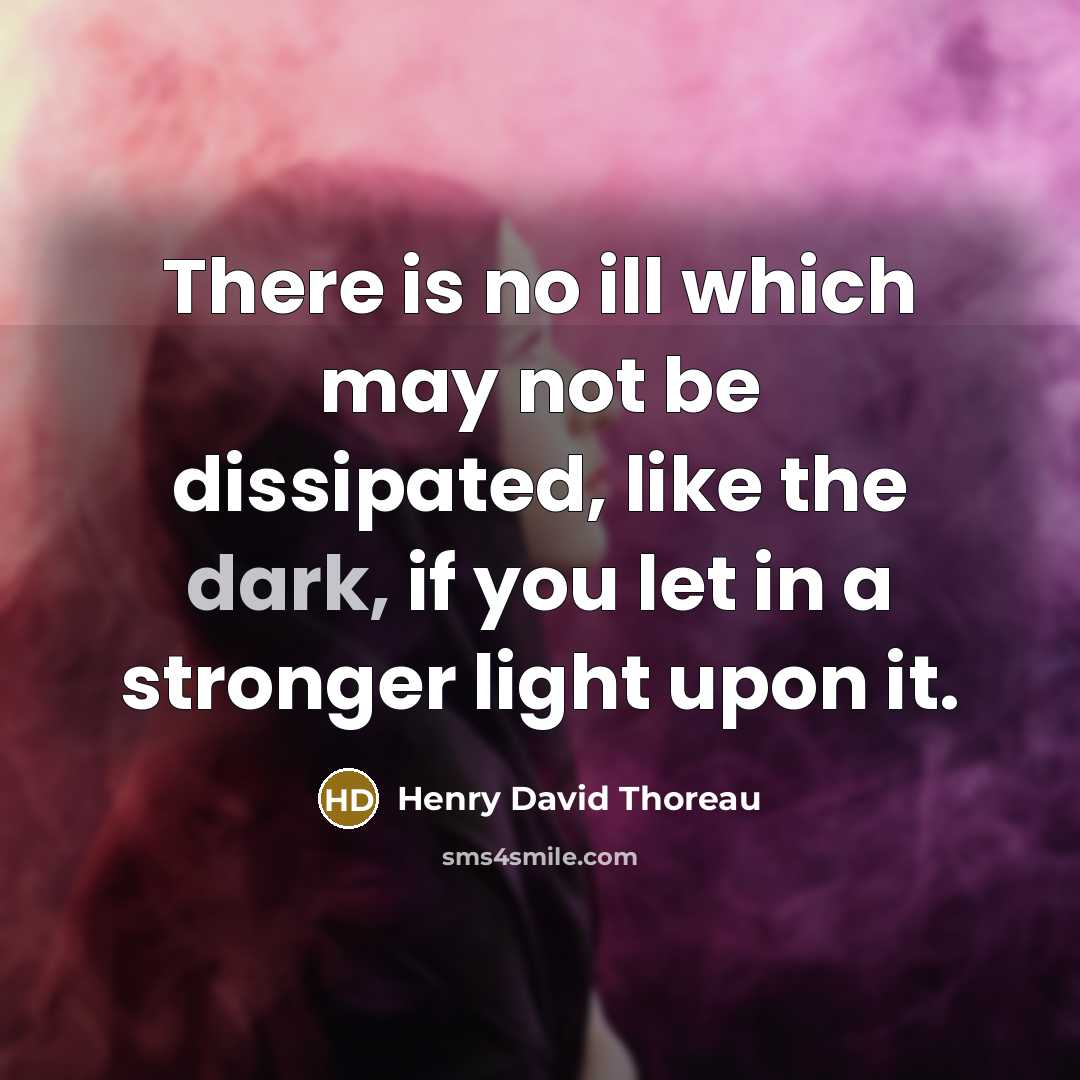 “There is no ill which may not be dissipated, like…” quote by Henry David Thoreau
