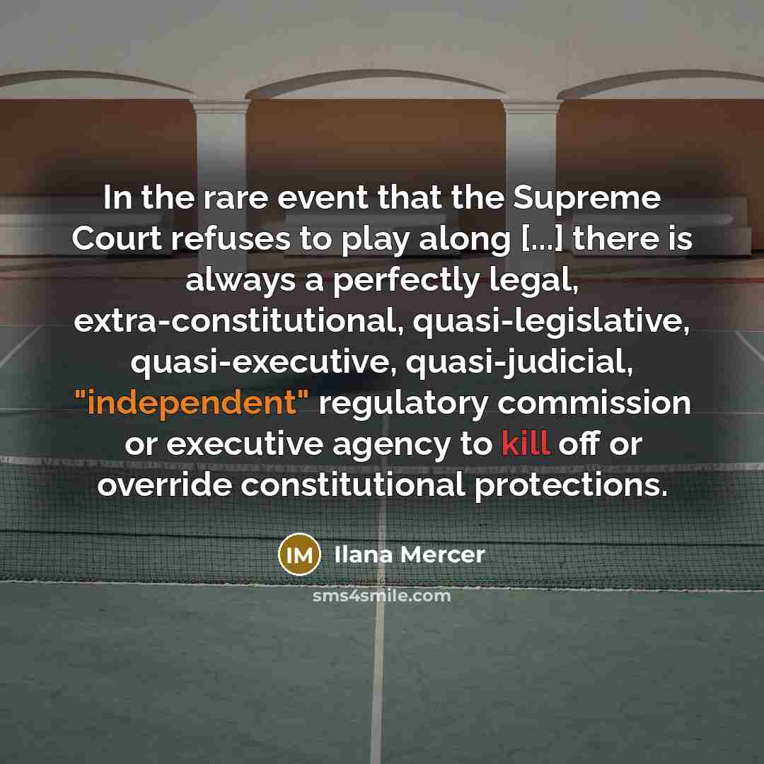 “In the rare event that the Supreme Court refuses to…” quote by Ilana Mercer