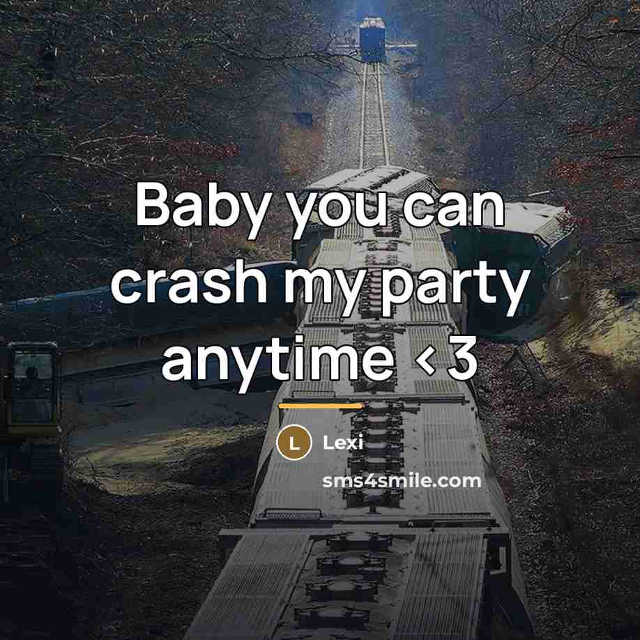 “Baby you can crash my party anytime…” quote by Lexi