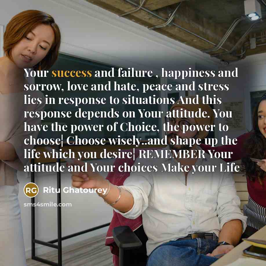 “Your success and failure , happiness and sorrow, love and…” quote by Ritu Ghatourey