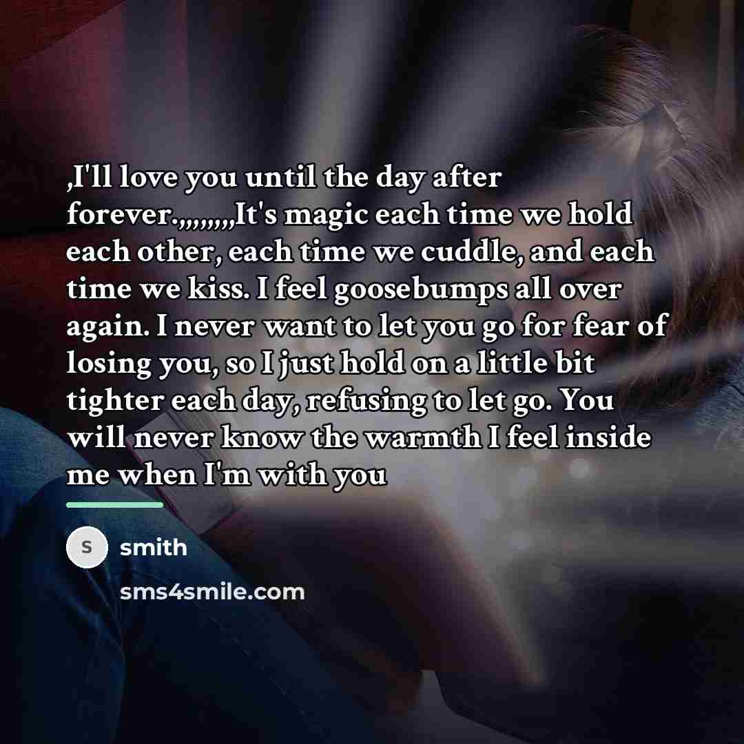 “,I'll love you until the day after forever.,,,,,,,,It's magic each…” quote by Smith