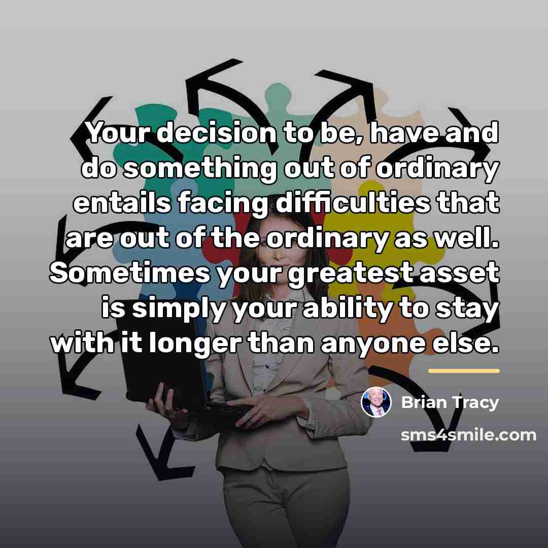 “Your decision to be, have and do something out of…” quote by Brian Tracy