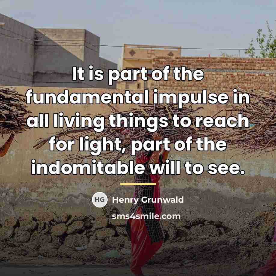“It is part of the fundamental impulse in all living…” quote by Henry Grunwald