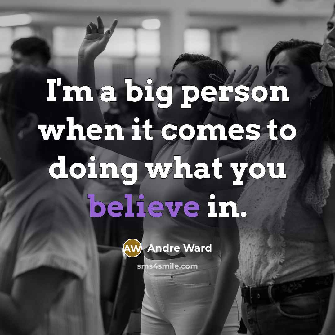 “I'm a big person when it comes to doing what…” quote by Andre Ward