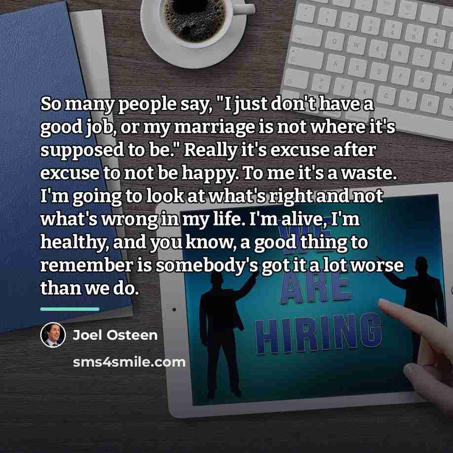 “So many people say, "I just don't have a good…” quote by Joel Osteen