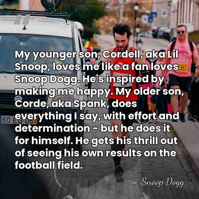 My younger son, Cordell, aka Lil Snoop, loves me like a fan&hellip; - Snoop Dogg