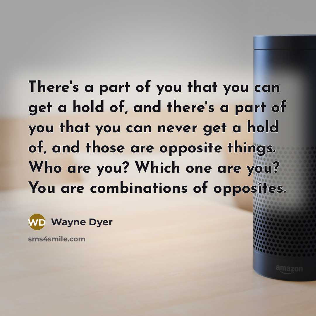 “There's a part of you that you can get a…” quote by Wayne Dyer