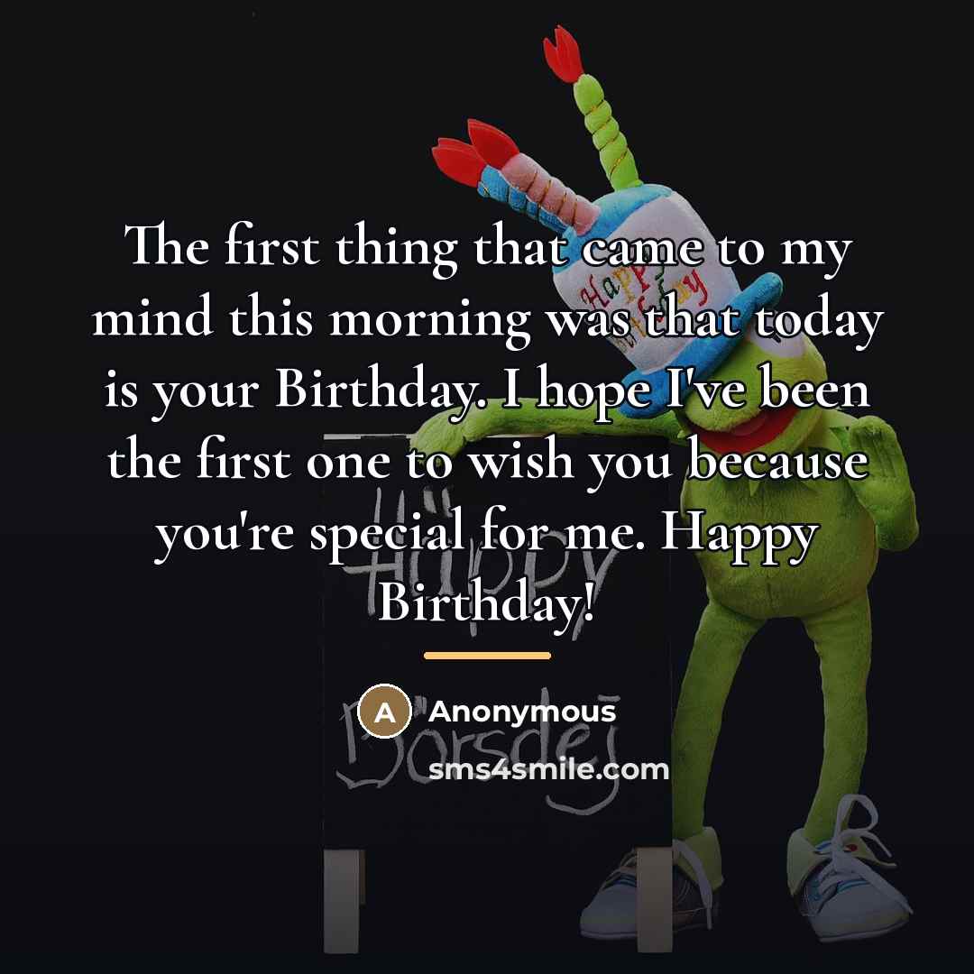 “The first thing that came to my mind this morning…” quote by Anonymous