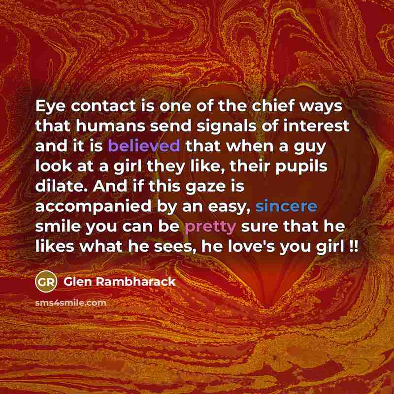 “Eye contact is one of the chief ways that humans…” quote by Glen Rambharack