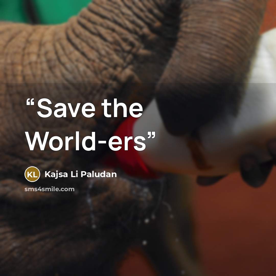 “Save the World-ers” quote by Kajsa Li Paludan