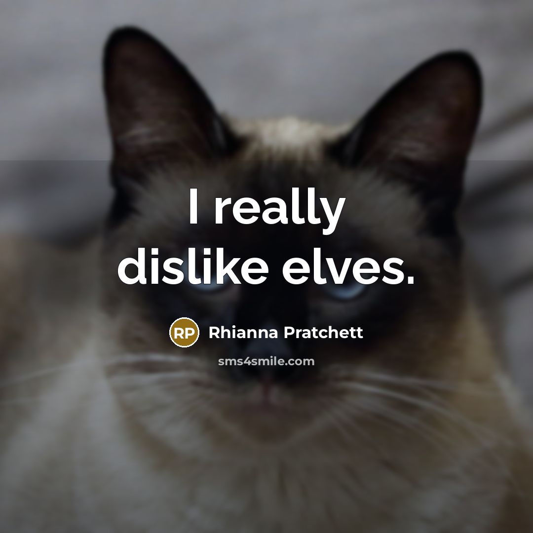 “I really dislike elves.…” quote by Rhianna Pratchett