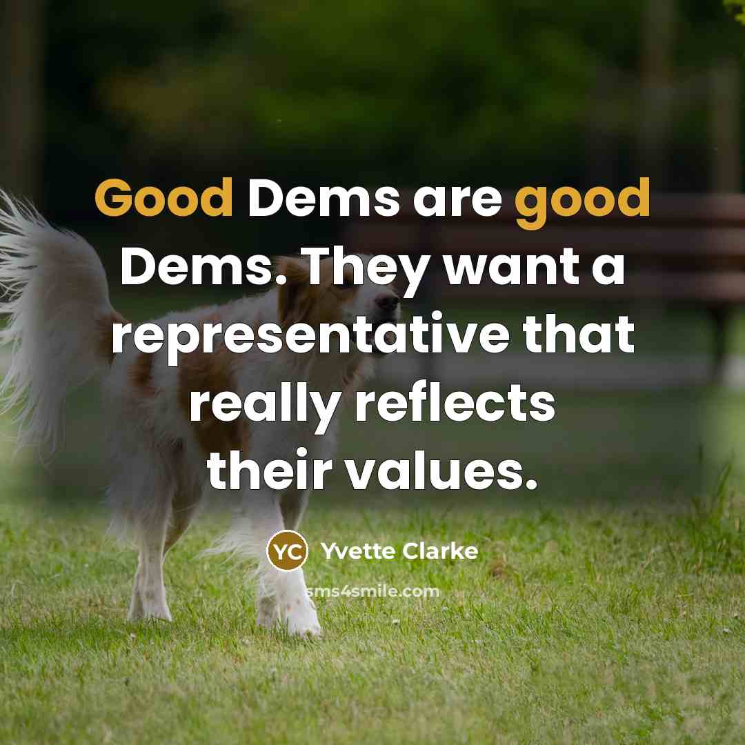 “Good Dems are good Dems. They want a representative that…” quote by Yvette Clarke