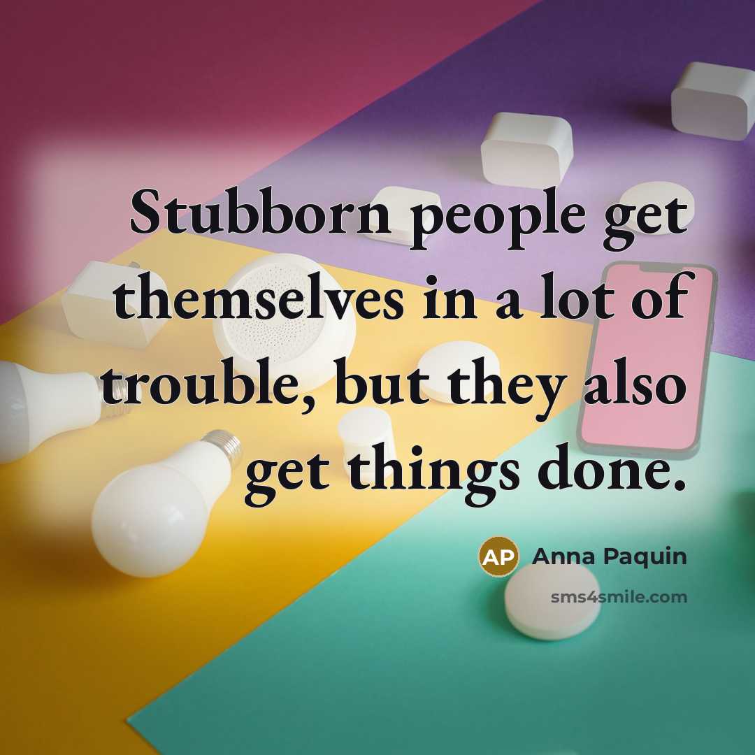 “Stubborn people get themselves in a lot of trouble, but…” quote by Anna Paquin
