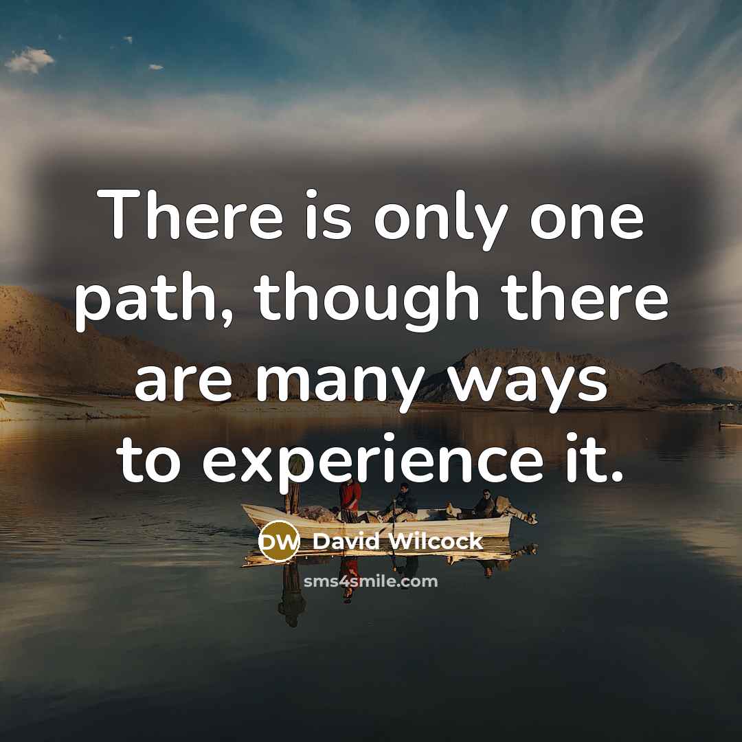 “There is only one path, though there are many ways to experience it.” quote by David Wilcock