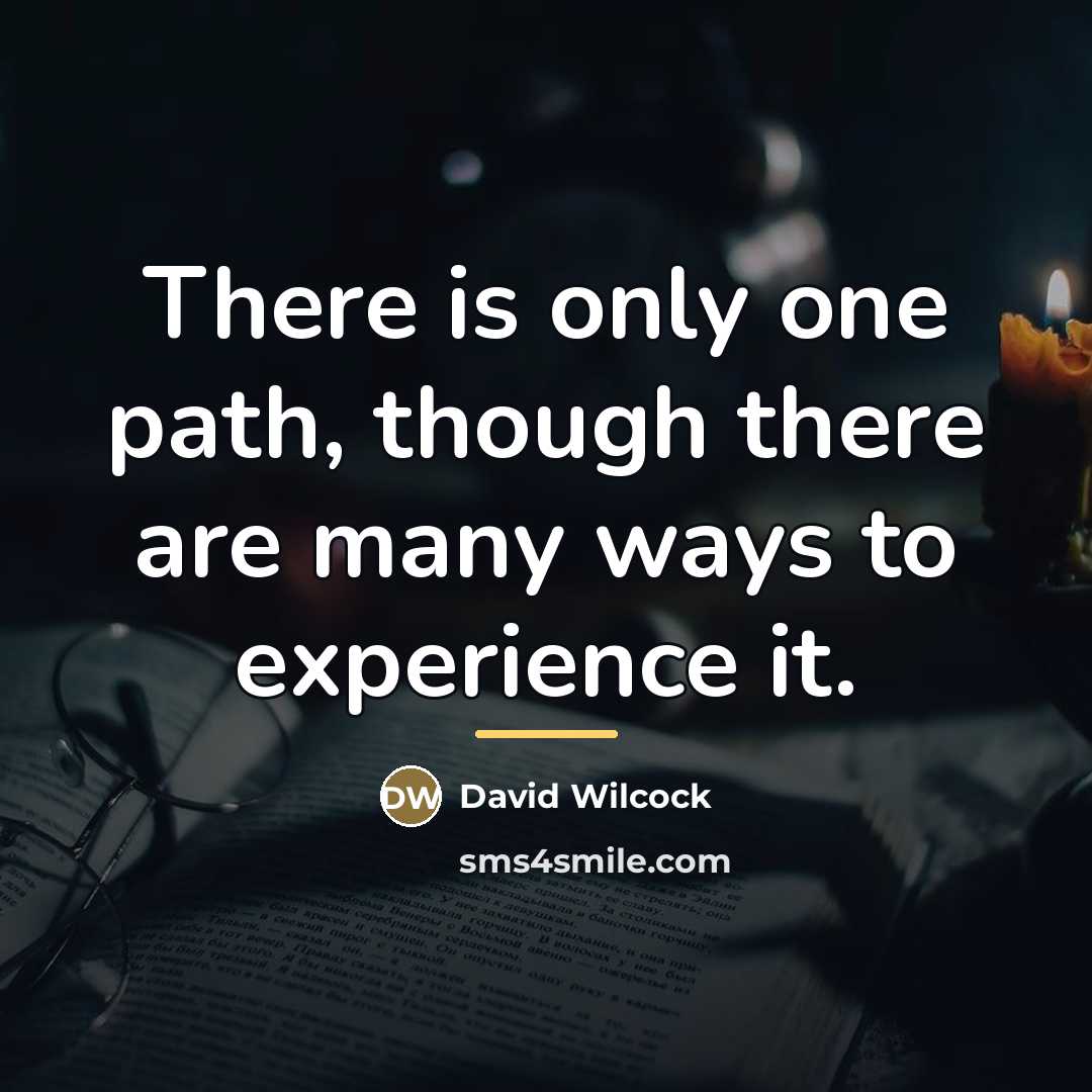“There is only one path, though there are many ways…” quote by David Wilcock