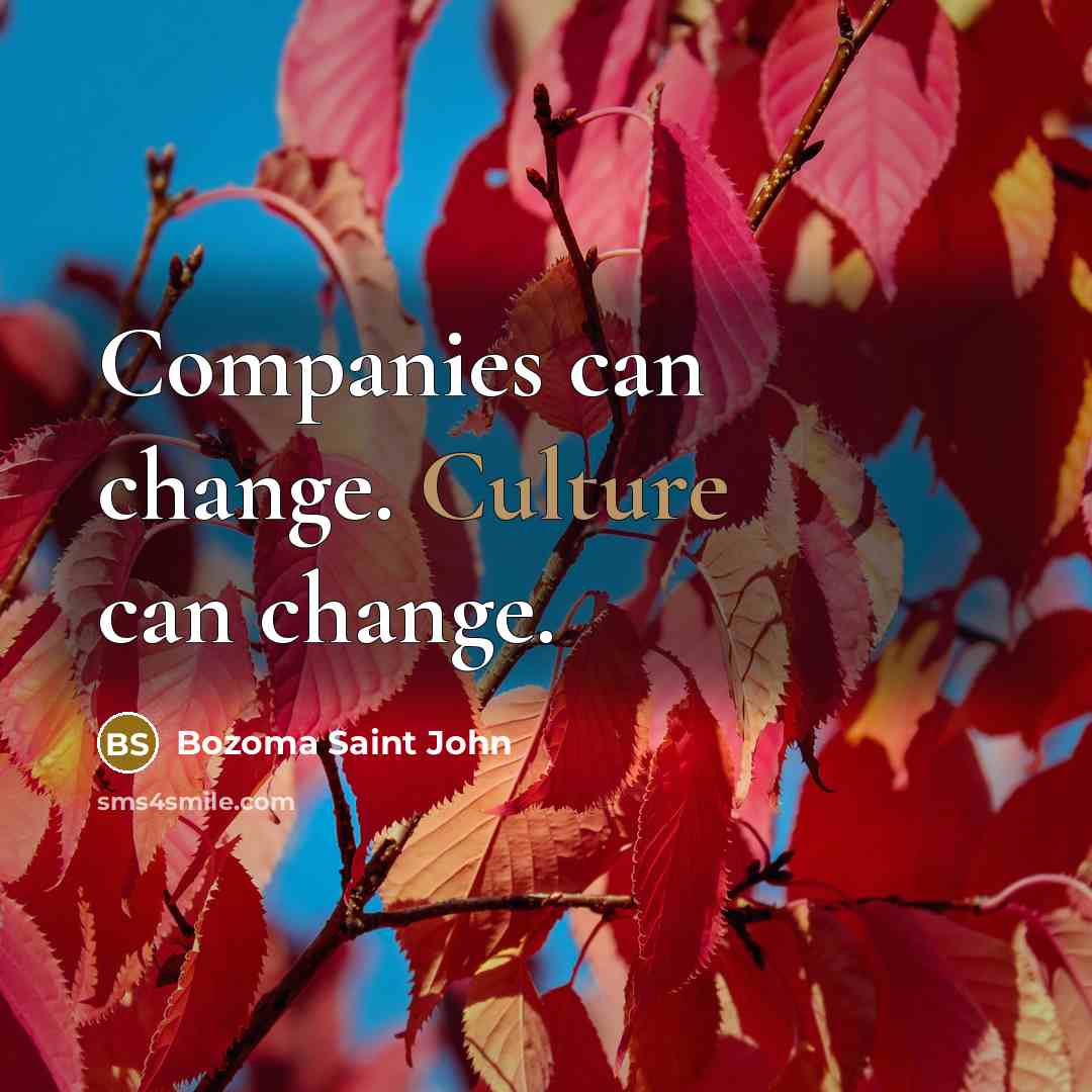 “Companies can change. Culture can change.…” quote by Bozoma Saint John