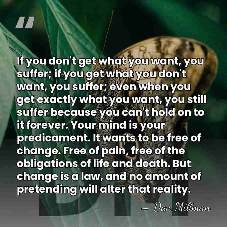 If you don't get what you want, you suffer; if you get&hellip; - Dan Millman