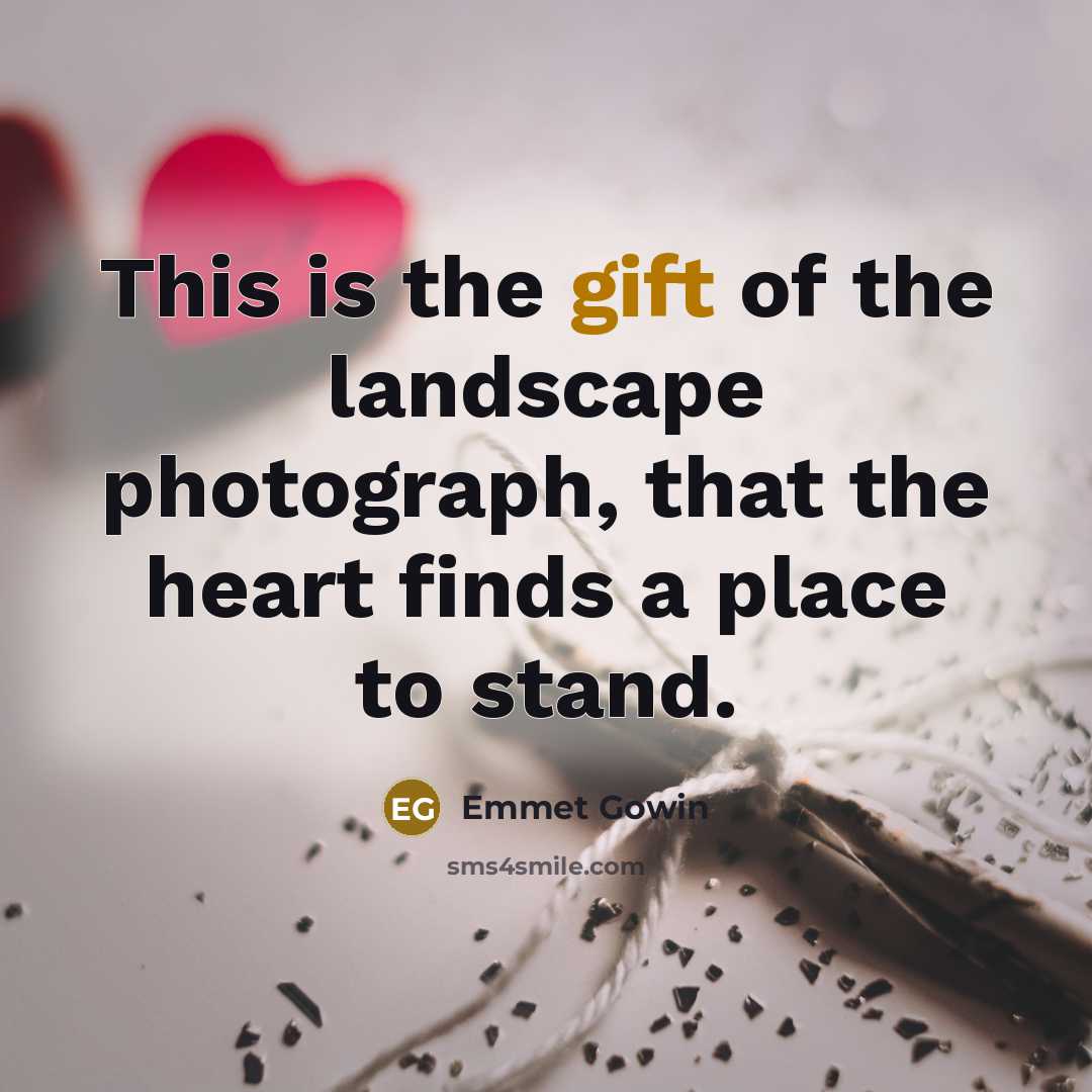 “This is the gift of the landscape photograph, that the…” quote by Emmet Gowin