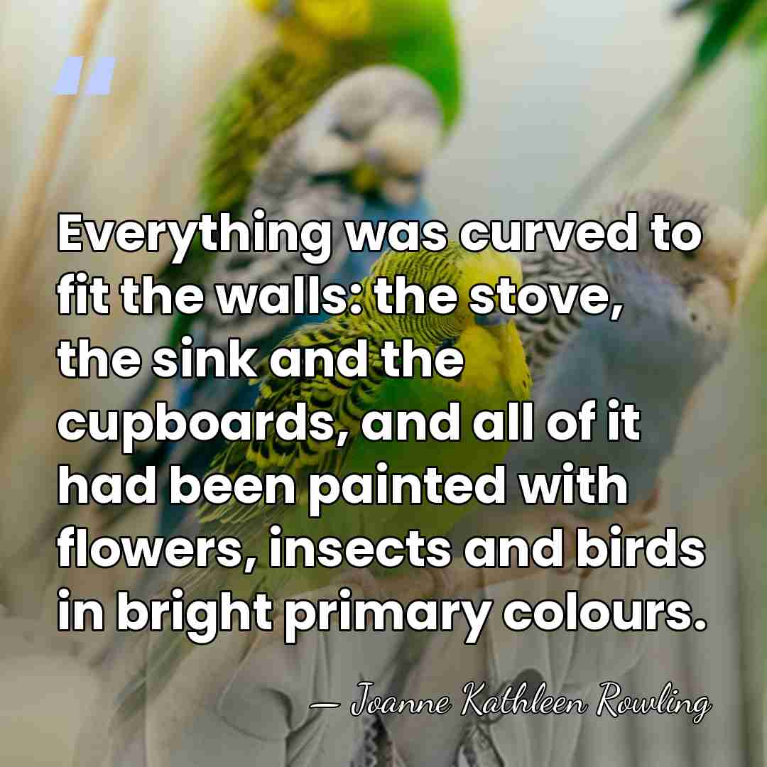 Everything was curved to fit the walls: the stove, the sink and&hellip; - Joanne Kathleen Rowling