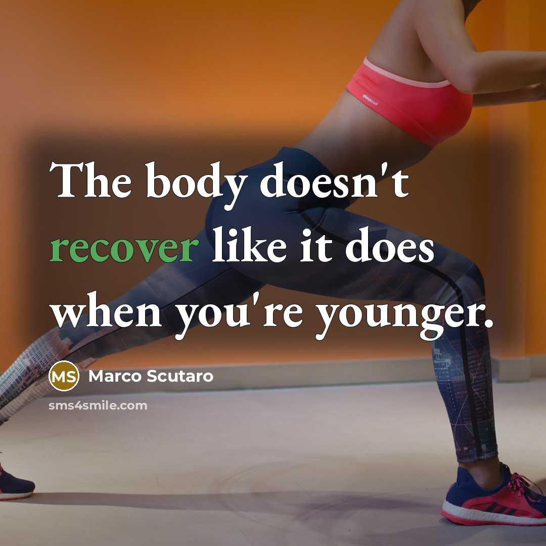 “The body doesn't recover like it does when you're younger.…” quote by Marco Scutaro