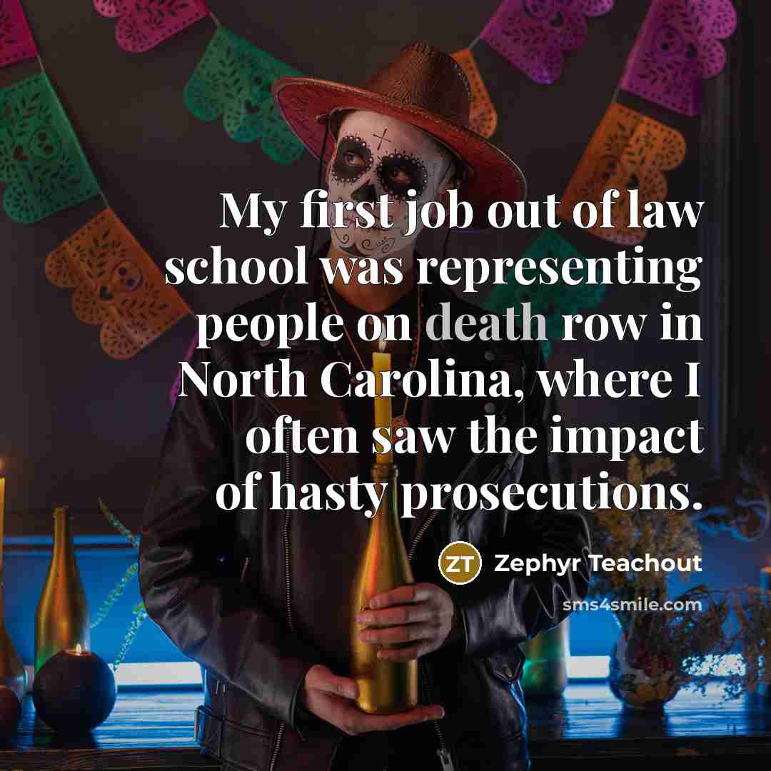 “My first job out of law school was representing people…” quote by Zephyr Teachout