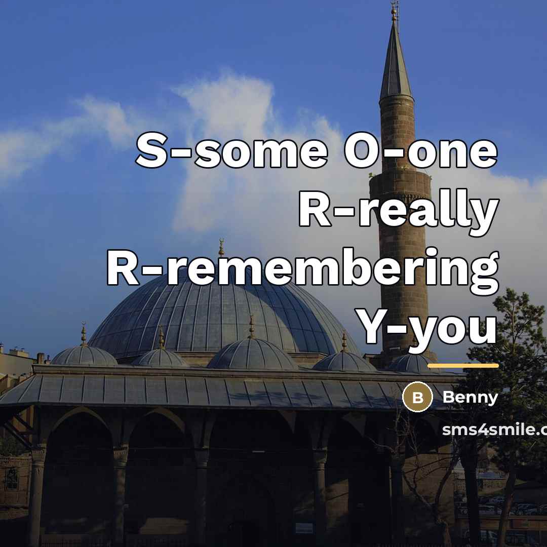 “S-some O-one R-really R-remembering Y-you…” quote by Benny
