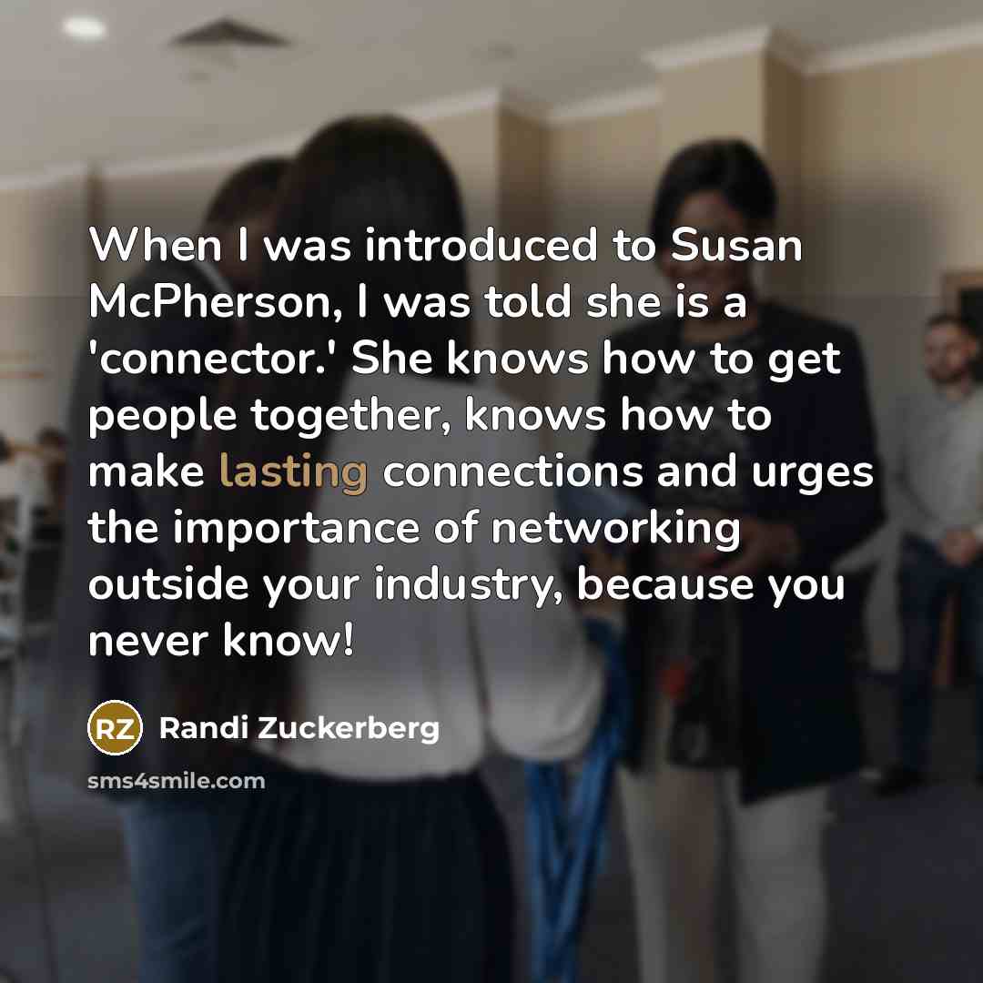 “When I was introduced to Susan McPherson, I was told…” quote by Randi Zuckerberg