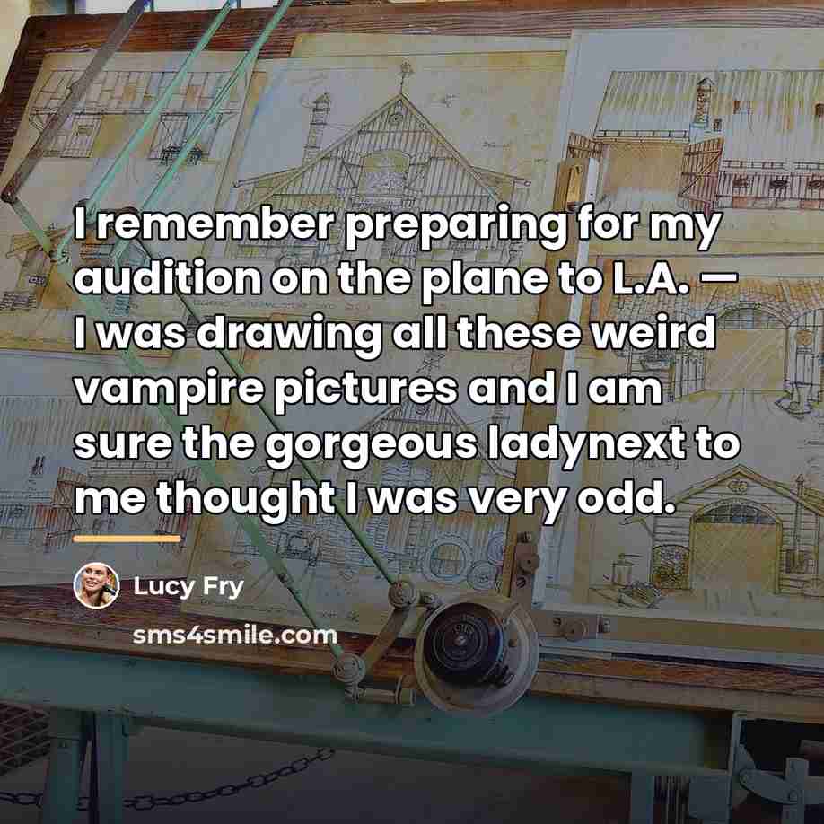 “I remember preparing for my audition on the plane to…” quote by Lucy Fry