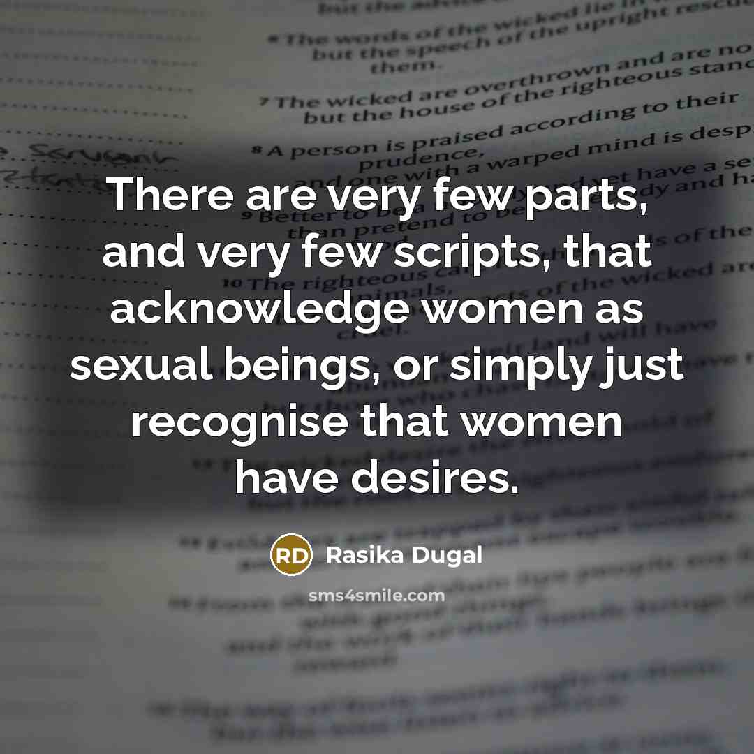 “There are very few parts, and very few scripts, that…” quote by Rasika Dugal