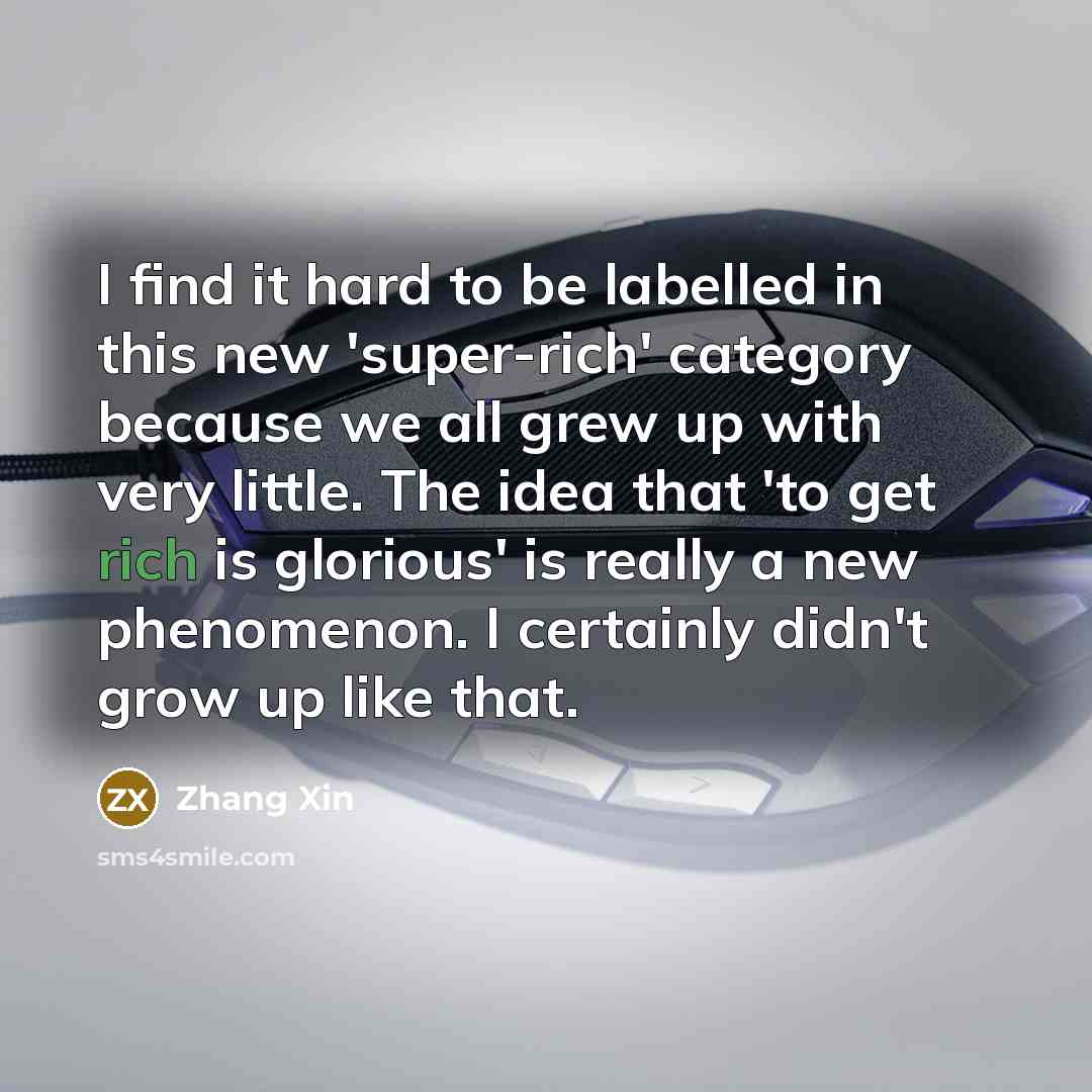 “I find it hard to be labelled in this new…” quote by Zhang Xin