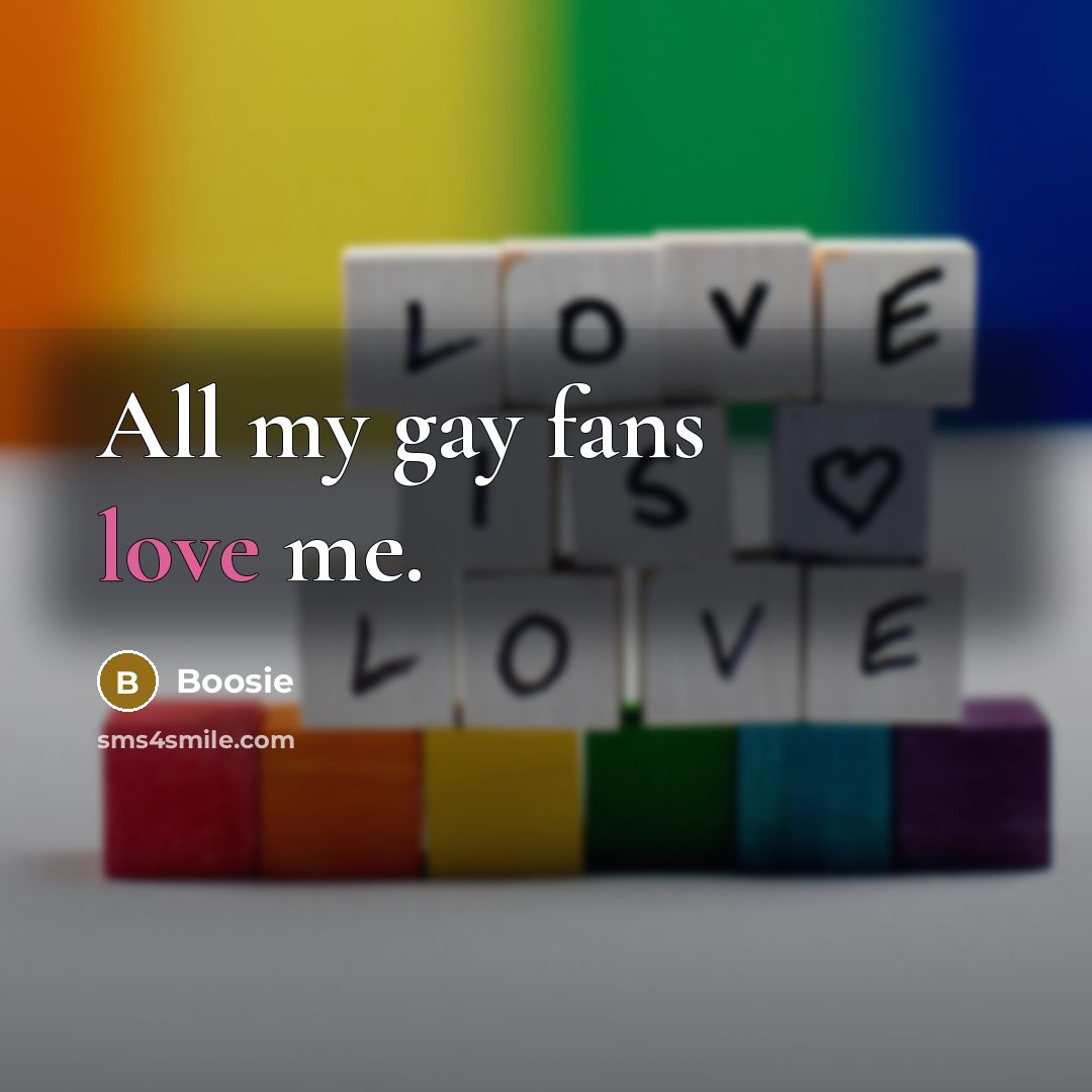 “All my gay fans love me.…” quote by Boosie