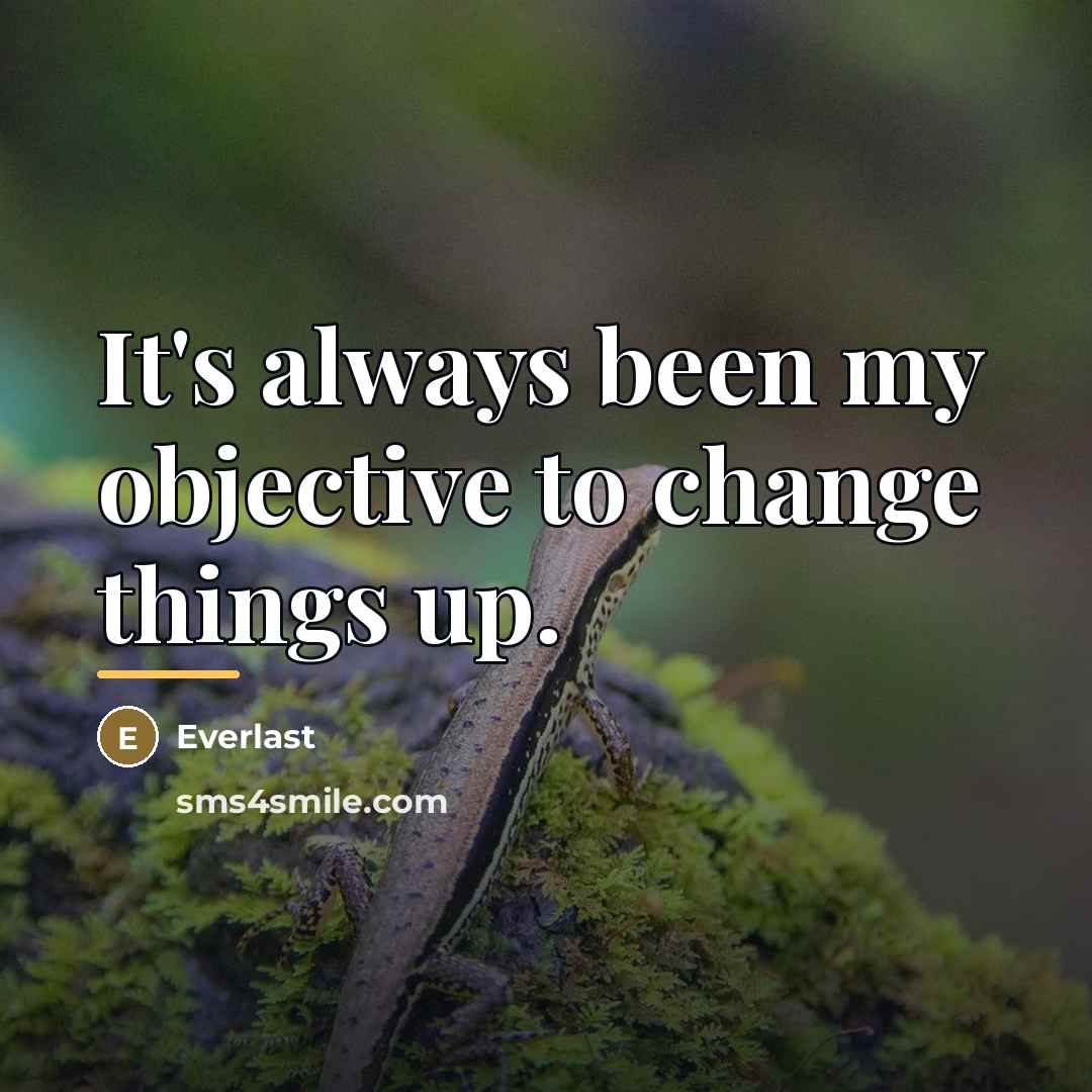 “It's always been my objective to change things up.…” quote by Everlast