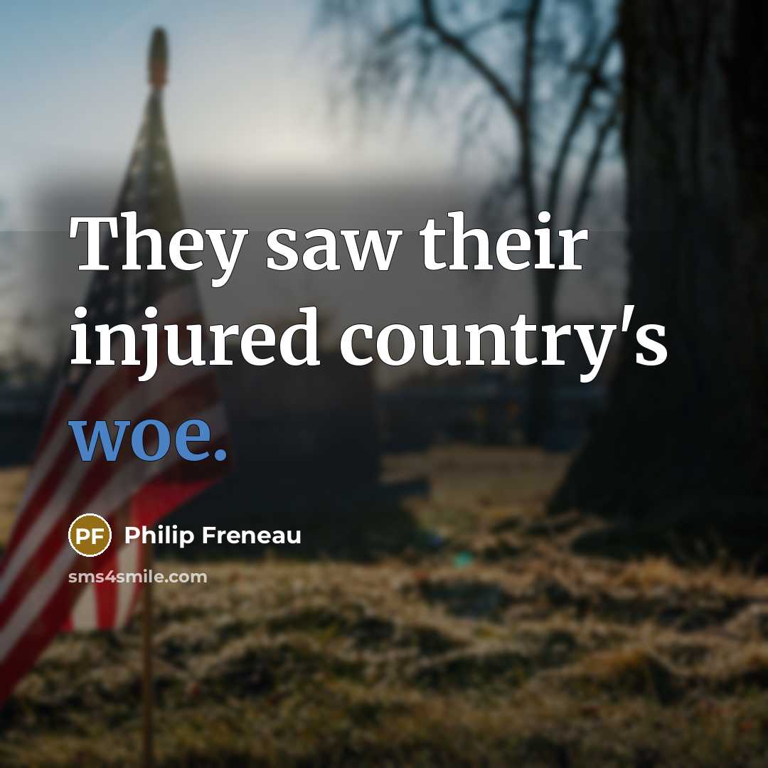 “They saw their injured country's woe.…” quote by Philip Freneau