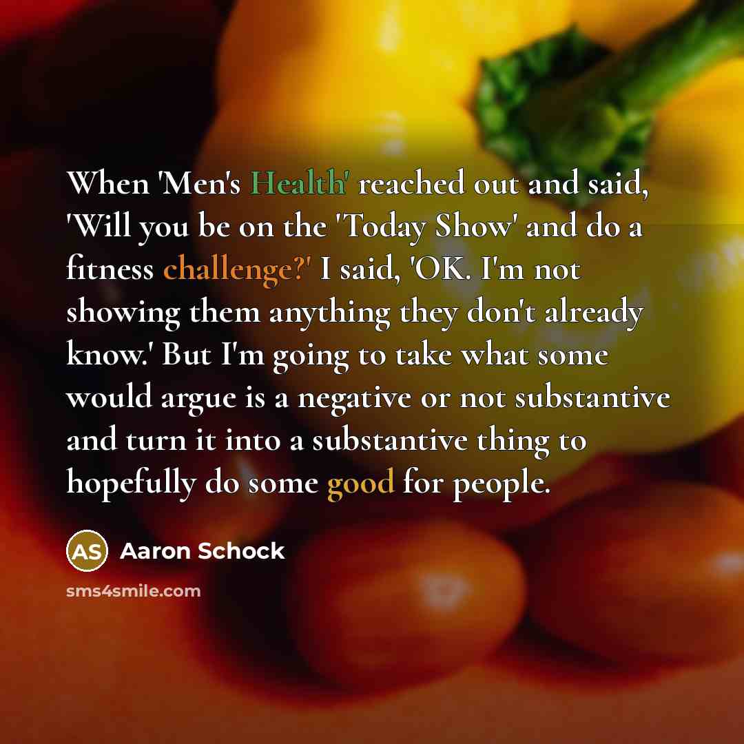 “When 'Men's Health' reached out and said, 'Will you be…” quote by Aaron Schock